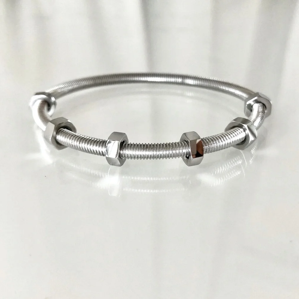 Bolts and Nuts Bracelet Stainless Steel